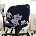 thumbnail image 5 of Computer Office Chair Covers,Printed Stretch Universal Rotating Chair Slipcovers Cover Anti-Dust Removable Washable Spandex Split Desk Chair Cover-B, 5 of 9