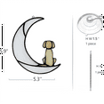 thumbnail image 2 of Loss of Dog Sympathy Gift, Stained Glass Dog on Moon for Suncatcher Gifts, Yellow Dog Memorial Gifts for Pet Loss Gifts, 2 of 7