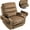L1065-Brown Chenille, variant on LITVZ Power Lift Recliner with Extended Footrest for Elderly, Heavy Duty Wide Recliner Chair 400lb, Infinite Position, Heat Massage, Armrest Storage & Cup Holders for Big Tall Man