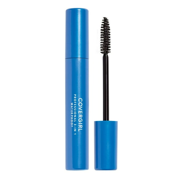 COVERGIRL Professional 3-in-1 Mascara, Waterproof, Curved Brush for Volume, Length, Definition, Suitable for Sensitive Eyes, 100% Cruelty-Free