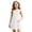 1-White, variant on Arlun Girls Sleeveless Uniform Jumper Dress Cute Crew Neck Short Sleeve Knee Length School Pleated Dresses with Side Pockets Solid Color Casual Back to School Clothes 1-White 150