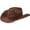 Coffee, variant on Jiibva Straw Panama Hat Classic Western Cowboy Hat Hand-crocheted Raffia Straw Wide Brim Beach Sun Hat for Summer Outdoor