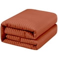 thumbnail image 3 of Nanshing Amerie 3 Piece Casual Stripes Comforter Set, Rust, King, 3 of 6