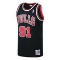 thumbnail image 2 of Men's Mitchell & Ness Dennis Rodman Black Chicago Bulls 1997/98 Hardwood Classics Swingman Jersey, 2 of 3