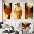 thumbnail image 1 of Designart "Mysteries of Terra Rosa - Earth's Intrigue I" Abstract Framed Wall Art Set Of 3 - Brown Modern Frame Canvas Set For Living Room Decor, 1 of 6