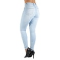 thumbnail image 4 of Fashion2Love Women's Juniors/Plus Classic Mid Waist Ripped Distressed Skinny Jeans, 4 of 9