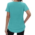 thumbnail image 5 of Ronuti Womens Workout Tops Activewear T-Shirts Short Sleeve Sun Protection Quick Dry Spring Summer, 5 of 10
