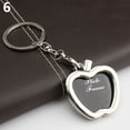 thumbnail image 1 of Dsseng Creative Mini Heart Square Round Oval Insert Photo Frame Rotary Keychain Keyring, 1 of 8