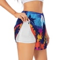thumbnail image 2 of Disketp Beach with Palm Trees Print Women's Shorts Workout Shorts for Athletic Gym Running Shorts with Phone Pockets XX-Large, 2 of 8