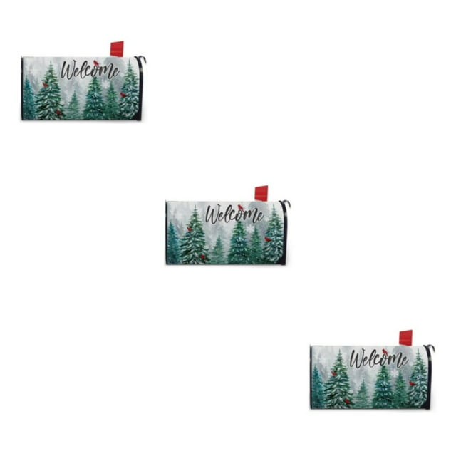 relayinert Add Holiday Cheer To Mailbox Christmas Deer Pattern Sleeve Easy To Couch Cover YTYH2309053 3Set