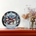 thumbnail image 2 of GZHJMY Christmas Snowman Wall Clock, Silent Non Ticking Battery Operated Creative Decorative Round PVC Clock for Kitchen, Living Room, Bathroom, Home School Office Decor, 10 Inch, 2 of 7