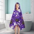 thumbnail image 6 of Halloween Cute Ghosts and Skeletons Hooded Bath Towel，50"x30" for Ages 3 To 12 Kids, Quick Dry Lightweight Soft Microfiber Hood Beach Towel Cover Up for Kids, 6 of 7