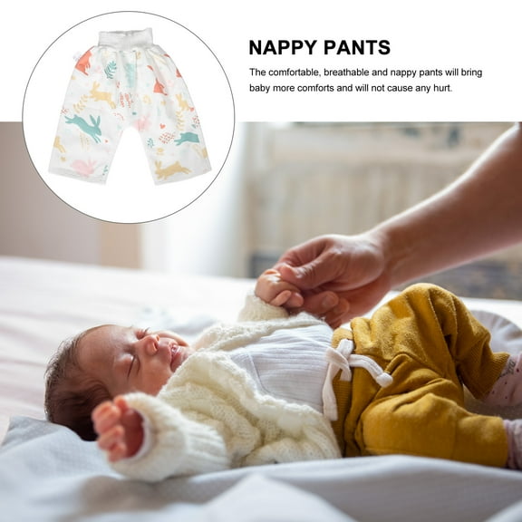 TEHAUX Waterproof Potty Training Pants Kids Towel Pants Multi Cotton Daytime and Nighttime Use 1Set