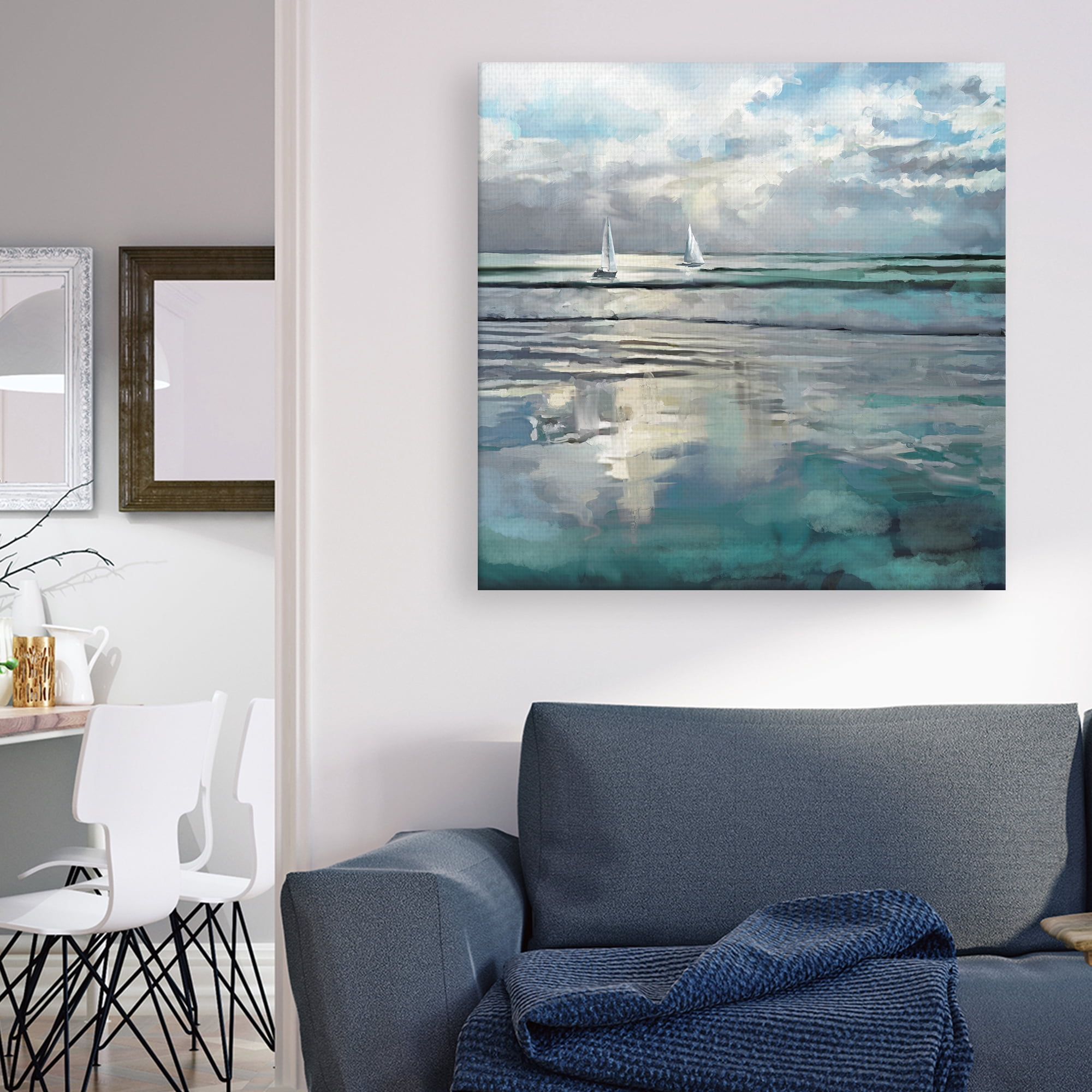 Indigo Seas by Studio Arts Wrapped Canvas Art Print