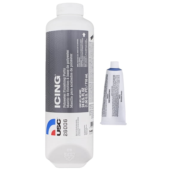 U.S. Chemical & Plastics 26006 Autobody Icing Polyester Finishing Putty,10.88 lb, 6-Pack