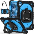 thumbnail image 1 of Funda Resistente a Golpes para Samsung Galaxy Tab S11, Funda Protectora de Silicona + Capa de PC con Rotación de 360°, Asa Cuadrada y Correa para el Hombro, Azul, para Galaxy Tab S11, 1 of 7