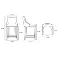 thumbnail image 3 of Shubert Counter Stool with Solid Wood Base in Tan - Set of 3, 3 of 7