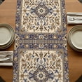thumbnail image 5 of Boho Southwestern 108 Inch Table Runner, Vintage Geometric Ethnic Blue Brown Farmhouse Dresser Scarf Cotton & Linen Tablerunner for Dining/Kitchen Island/Holiday Party Décor 13" x 108", 5 of 9