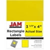 "JAM Paper Shipping Address Labels, Large, 3 1/3"" x 4"", Yellow, 120/pack"