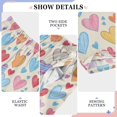 thumbnail image 4 of Colorful Hearts Pattern Pajama Pants Soft Lightweight Lounge Pants Bottoms Sleep Pants Warm Comfy, 4 of 9