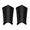 thumbnail image 3 of Funda para botas Fernando Steampunk medievales con cubre botas de Cuero PU negro, 3 of 8