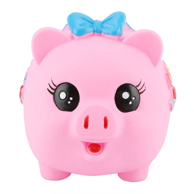 Caja de ahorro de Dinero NikouMX cerdito de dibujos animados suave color Rosa