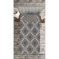 thumbnail image 3 of Ambesonne Grey Quilted Bedspread Set 2 Pcs, Abstract Damask Flowers, Twin Size, Grey Black White, 3 of 3