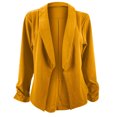 thumbnail image 6 of OKBOP Lightweight Open Front Jacket Cardigan Relaxed Fit Open women jackets Solid Winter Jacket Clearance Yellow, 6 of 7