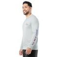 thumbnail image 4 of Realtree Men's Long Sleeve Performance Americana Fishing Hoodie, Heather Grey Cationic, 2XL, 4 of 9