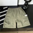 thumbnail image 7 of UACY Linen Bermuda Shorts for Boys Lightweight Summer Hiking Cargo Shorts Quick Dry Wide Leg Quick Dry Short Knee Length (Green, 3-4 Years), 7 of 7
