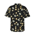 thumbnail image 3 of Fotbe Daisy Hawaiian Shirt for Men Unisex Summer Beach Casual Short Sleeve Cotton Linen Button Down Shirts-Small, 3 of 9
