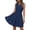 Navy, variant on Ziynglg Dress for Women Sleeveless Notch Neck A Line Dress Flowy Swing Ruched Dress Knee Length Party Club Formal Dress