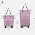 thumbnail image 4 of Bolsa de viaje con ruedas, bolsas de almacenamiento de equipaje con separación en seco y húmedo, gran capacidad, bolsa de viaje corta portátil para Fitness, ruedas desmontables, 4 of 4