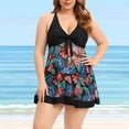 thumbnail image 2 of Rotm Plus Size Swimsuit Plus Size One Piece Swimsuits for Women Tummy Control Bathing Suits Full Coverage Swimwear Black,3XL, 2 of 5