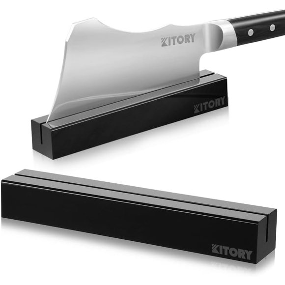 Square Cleaver Knife Block, Knife Stand/Holder especialy for Square Cleaver Knife Display or Exhibition -7.8'' Elegant Black Acrylic, from Kitory