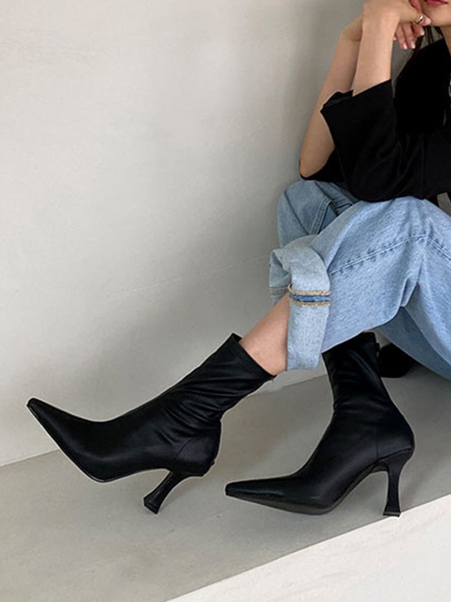 Ankle Boot Stretchy Sexy High Heels 