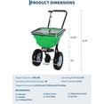 thumbnail image 2 of Memoryfield 100LB Broadcast Spreader 12FT Wide, 13" All-Terrain Wheels, Walk Behind Lawn Spreader for Lawn Fertilizer/Seed/Salt, Green, 2 of 7