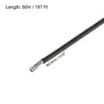 thumbnail image 2 of 197Ft(60M) Wire Rope 304 Stainless Steel Cable 1/32" (0.8 mm) Vinyl Coated with 10pcs Aluminum Sleeves Black, 2 of 7