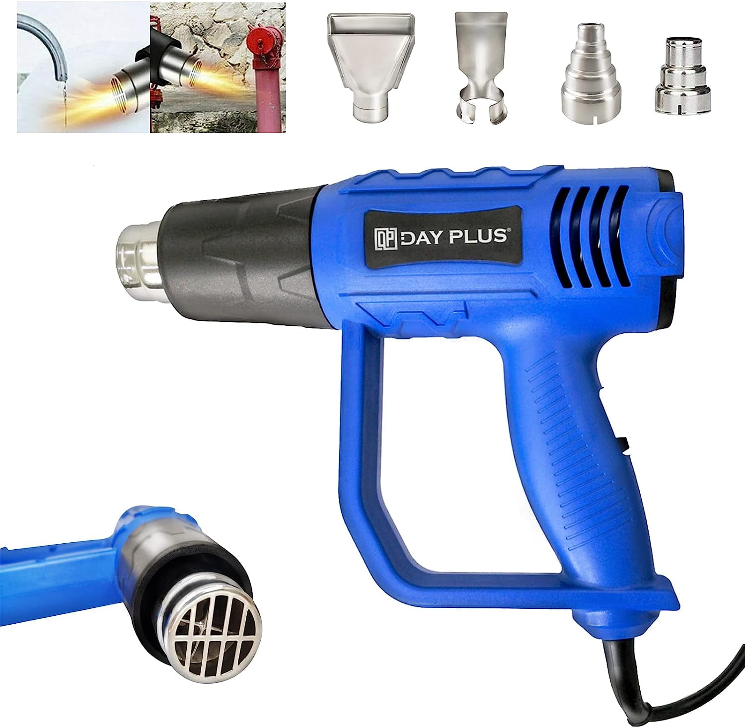Hot Air Gun 2000W Heat Gun with 4 nozzles Glass Protection Nozzle /Air Distribution Nozzle