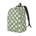 thumbnail image 2 of Daiia Daisy Plaid Green Vintage Canvas Backpack for Men and Women ,Hiking Backpack,Travel Laptop Bag for School,Large Capacity Backpack, 2 of 8