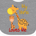 thumbnail image 4 of Inktastic My Nana Loves Me Giraffe Boys or Girls Baby Bib, 4 of 4