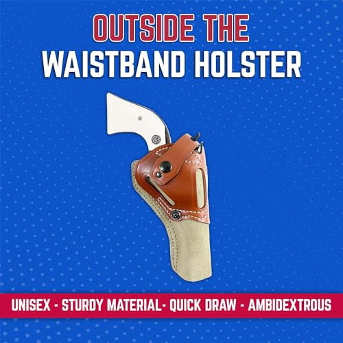 New Ambidextrous Leather Wild Hog Holster, 7"
