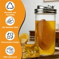 thumbnail image 6 of Mason Jar Drinking Lids, 1 Pc Stainless Steel Wide Mouth Mason Jar Sip Lid accessories, Anticracking Leak Proof Seal Flip Cap Cover Airtight Accessories for Drink, Silver, 6 of 9