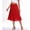 D Red, variant on Asklazy Women's High Waist Pleated A-Line Midi Skirt,Flowy Elastic Waist Skirts for Work Casual Wear,Lucky,Light Blue,L