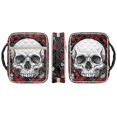 thumbnail image 2 of ZUXONGSY Rose Skull Print Bible Cover for Women Quilted Bible Protector Sturdy Christian Gift with Handle ChuZU Bag for Daily Use, 2 of 7