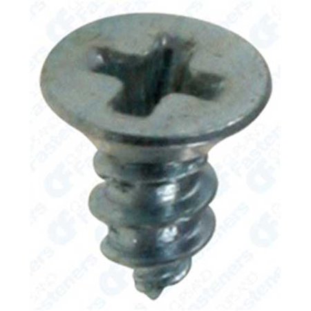 

100 #4 X 1/4 Phillips Flat Head Tapping Screws Zinc