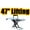 47" Lifting, variant on 660lbs Hydraulic Lift Table Cart, 47" Lifting Height Electric Scissor Lift , Portable Scissor Jack With Four Wheels, Furniture Lift Mover Tool Set, For Material Handling & Transportation