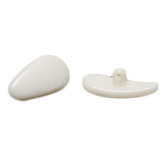 Panda Superstore  Ceramic Eyeglass Glasses Screw-in Nose Pads, White - Pack of 2