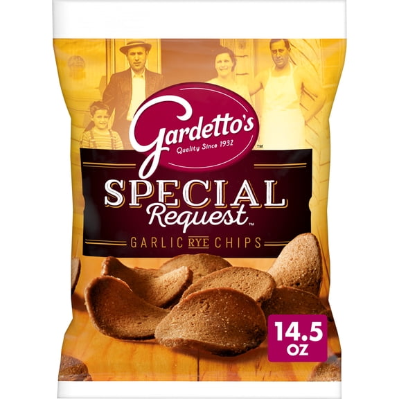 Gardetto's Special Request Garlic Rye Chips, Snack Bag, 14 oz