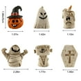 LIJCC Pumpkin Head Ghost Halloween Scene Decoration Trendy Resin